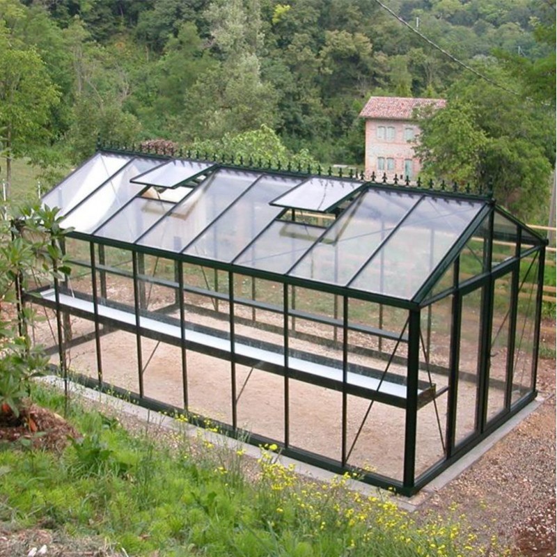 Janssens Helios Seniorenkas 18,80m² gelakt aluminium en gehard glas met sokkel