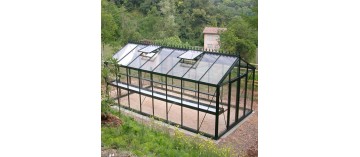 Janssens Helios Seniorenkas 18,80m² gelakt aluminium en gehard glas met sokkel