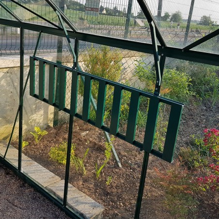 Opvouwbare plank, kaal, zwart gelakt aluminium, hemelsblauw, mijn tuin