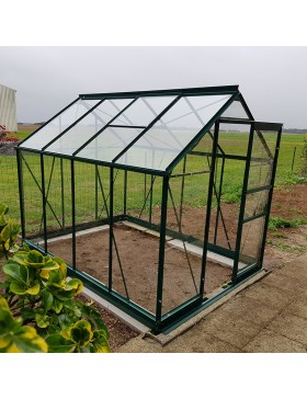 Opal Serre 4,70m2 in grün lackiertem Aluminium und gehärtetem Glas Himmel mein Garten