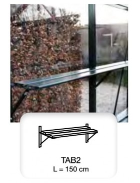 Tablette en aluminium petit modèle TABE2 pour serres Janssens