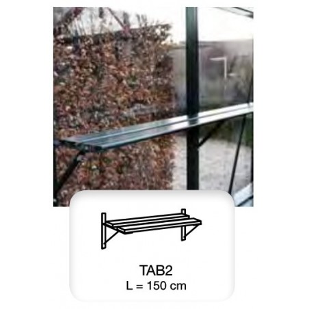 Tablette en aluminium petit modèle TABE2 pour serres Janssens