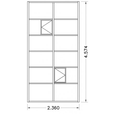 Schets 3: Helios Seniorenkas 10,80m² Janssens natuurlijk aluminium en gehard glas met sokkel