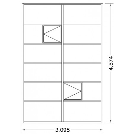 Schets 2: Helios Seniorenkas 14,20m² Janssens natuurlijk aluminium en gehard glas met sokkel