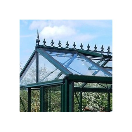 Schwarzer oder grün lackierter viktorianischer Windschutz für Gewächshäuser Janssens  (Urban-Helios)