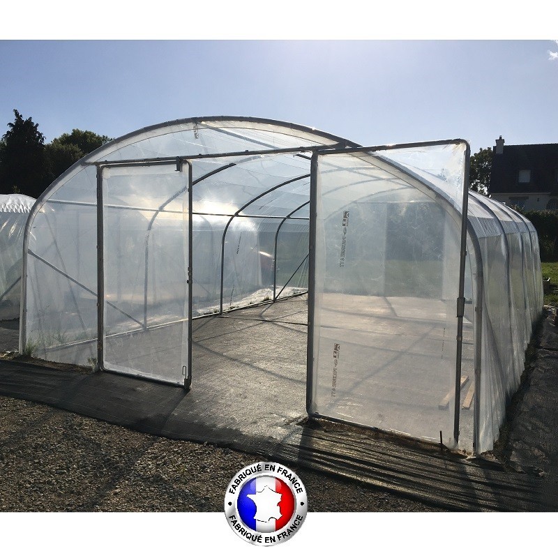 Tunnelkas 5 x 14 m met dubbele deur