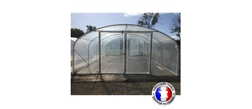 Tunnelkas 5 x 14 m met dubbele gesloten deur