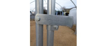 Tunnelkas met dubbele handgreep, stop en twee roestvrijstalen beschermclips