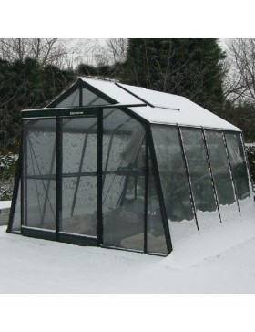 Seren Prestige 9.12m2 schwarz lackiertes aluminium und gehärtetes glas ACD unter dem schnee