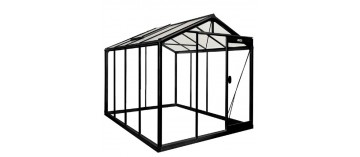 Prestige ACD 6,91m² kas in zwart gelakt aluminium en R204 gehard glas BLACKLINE