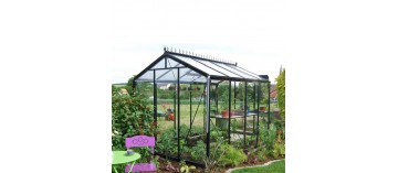 Prestige Kas 6,91m² in zwart gelakt aluminium en SH204 gehard glas