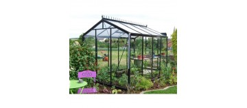 Prestige ACD 6,91m² kas in zwart gelakt aluminium en R204 gehard glas ZWART