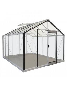 Prestige ACD kas 11.35m , in natuurlijk aluminium en R305H gehard glas