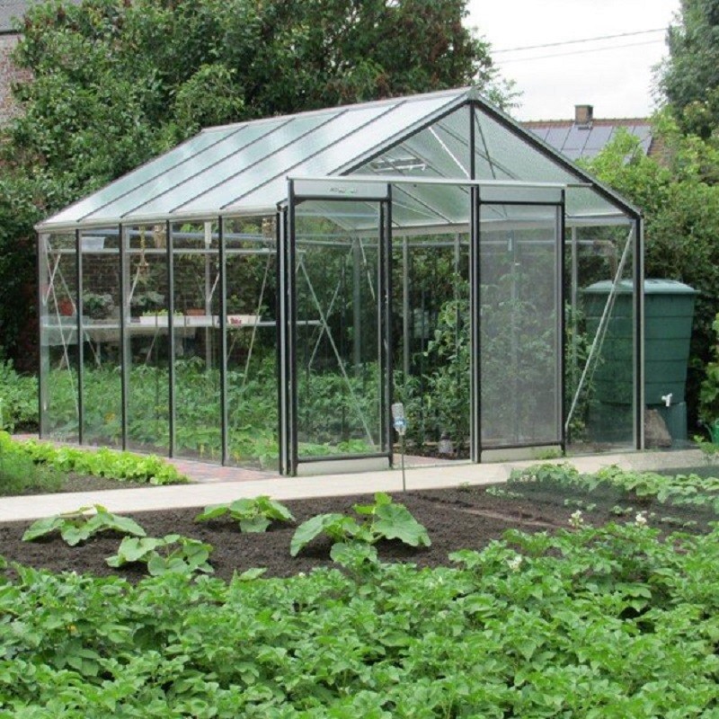 Prestige Kas 11.35m in natuurlijk aluminium en ACD gehard glas