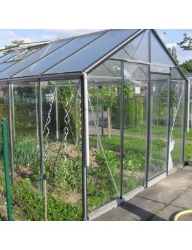 Prestige kas 11.35m in natuurlijk aluminium en ACD R305H gehard glas