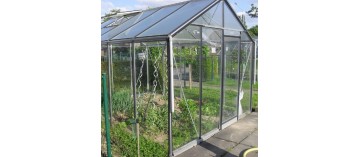 Prestige kas 11.35m in natuurlijk aluminium en ACD R305H gehard glas