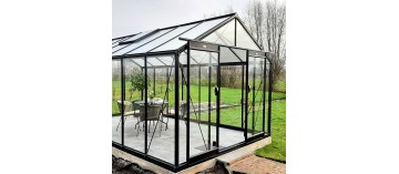 Seren Prestige 11.35m2 schwarz lackiertes Aluminium und gehärtetes Glas R305 NOIRE