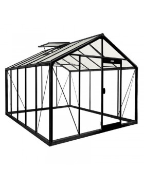 Prestige Kas 11.35m in zwart gelakt aluminium en zwart R305 gehard glas ACD