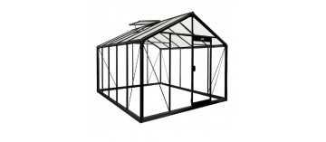 Prestige Kas 11.35m in zwart gelakt aluminium en zwart R305 gehard glas ACD