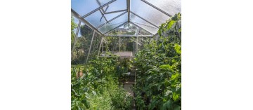 Interieur Prestige Kas 9.12m in natuurlijk aluminium en ACD gehard glas