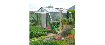 Prestige Kas 13.62m in natuurlijk aluminium en S106H gehard glas ACD