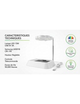 LED-kweeklamp + verwarmde...