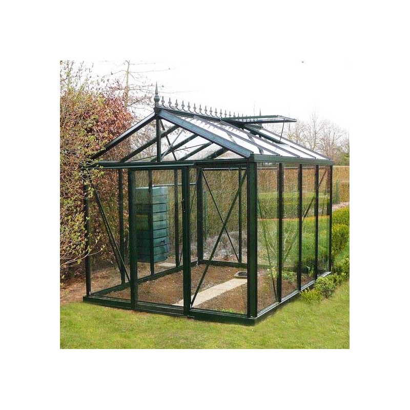 Janssens Helios Seniorenkas 10,80m² gelakt aluminium en gehard glas met sokkel