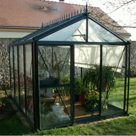 Janssens Helios Seniorenkas 18,80m² gelakt aluminium en gehard glas met sokkel