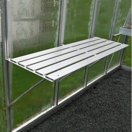 Grote aluminium stelling model TABE5 voor Janssens kassen