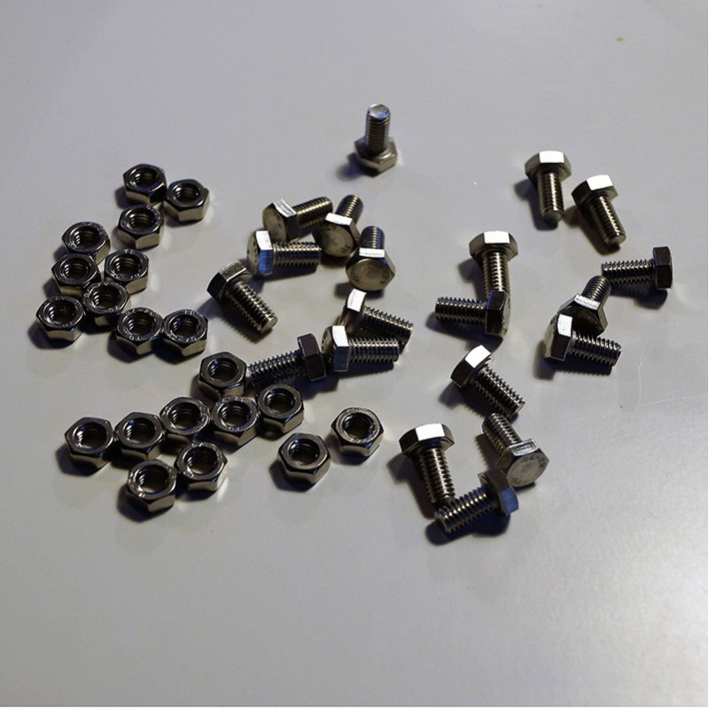 20 roestvrijstalen bouten en moeren M6x10